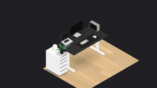 My Desk Setup — a 9-item desk setup built in 3D on JUDDESK