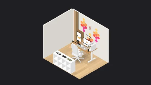 My Desk Setup — a 42-item desk setup built in 3D on JUDDESK