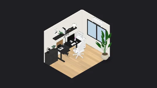 My Desk Setup — a 31-item desk setup built in 3D on JUDDESK