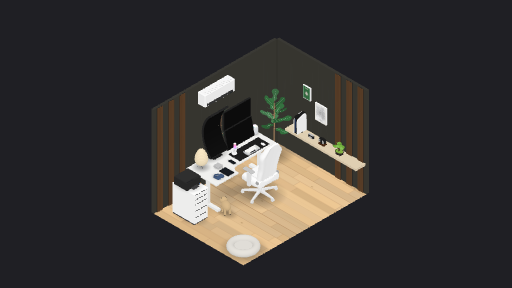 My Desk Setup — a 33-item desk setup built in 3D on JUDDESK