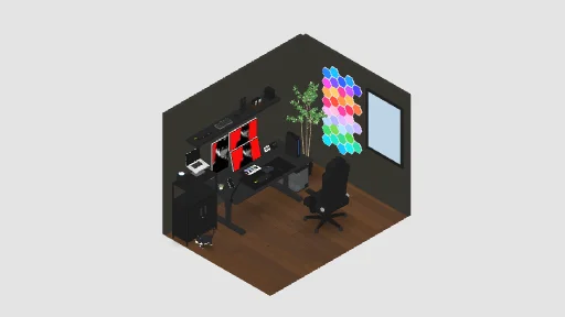 My Desk Setup — a 32-item desk setup built in 3D on JUDDESK