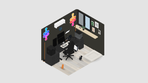 My Desk Setup — a 36-item desk setup built in 3D on JUDDESK