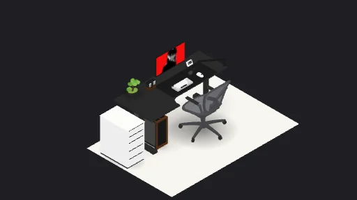 My Desk Setup — a 11-item desk setup built in 3D on JUDDESK