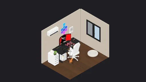 My Desk Setup — a 23-item desk setup built in 3D on JUDDESK