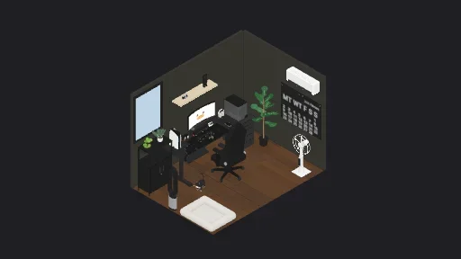 Set up kamar stream — a 29-item desk setup built in 3D on JUDDESK