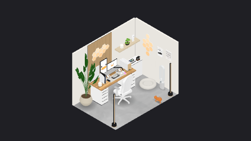 My Desk Setup — a 52-item desk setup built in 3D on JUDDESK