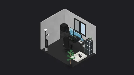 My Desk Setup — a 35-item desk setup built in 3D on JUDDESK