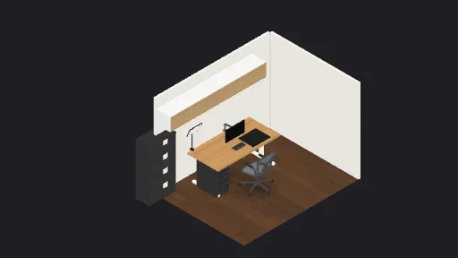 My Desk Setup buildnowgg — a 13-item desk setup built in 3D on JUDDESK