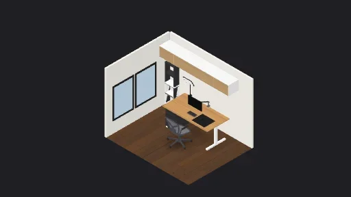 My Desk Setup fortnite — a 17-item desk setup built in 3D on JUDDESK