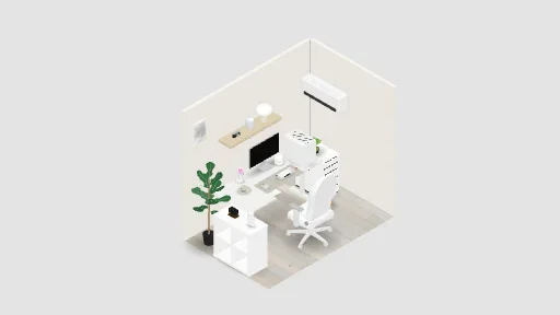 My Desk Setup — a 23-item desk setup built in 3D on JUDDESK