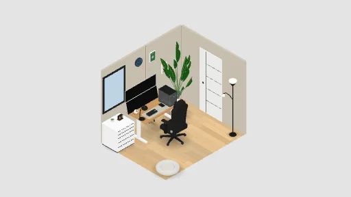 My Desk Setup — a 24-item desk setup built in 3D on JUDDESK