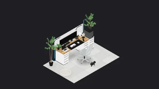 abenezer tesgaye 7d set up — a 31-item desk setup built in 3D on JUDDESK