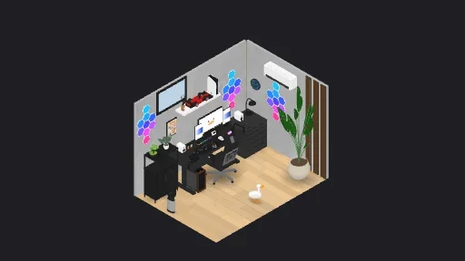 My Desk Setup — a 45-item desk setup built in 3D on JUDDESK