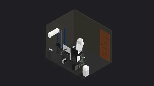 My Desk Setup — a 31-item desk setup built in 3D on JUDDESK