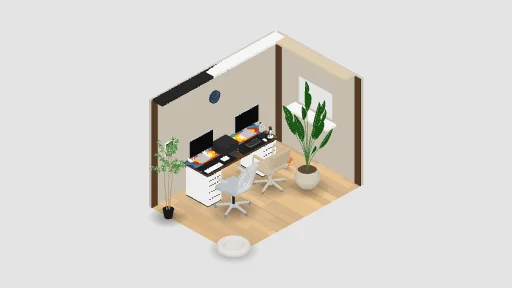 Dream office set up. — a 32-item desk setup built in 3D on JUDDESK