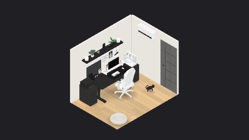 My Desk Setup — a 31-item desk setup built in 3D on JUDDESK
