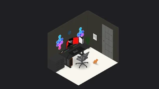ห้องในฝัน — a 20-item desk setup built in 3D on JUDDESK