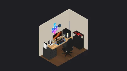 Streaming Setup — a 18-item desk setup built in 3D on JUDDESK
