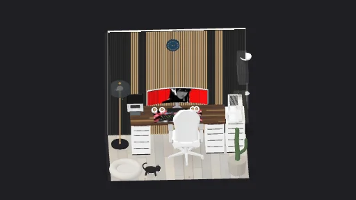 Mls uy — a 46-item desk setup built in 3D on JUDDESK