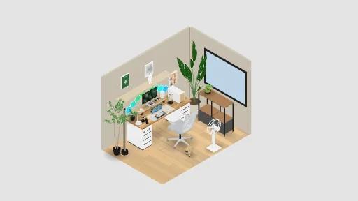 My Desk Setup — a 31-item desk setup built in 3D on JUDDESK