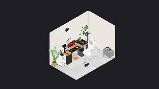 My Desk Setup — a 35-item desk setup built in 3D on JUDDESK