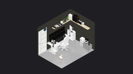 Gamers — a 42-item desk setup built in 3D on JUDDESK