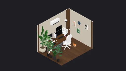My Desk Setup — a 47-item desk setup built in 3D on JUDDESK