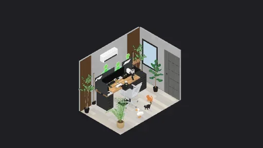 My Desk Setup — a 62-item desk setup built in 3D on JUDDESK
