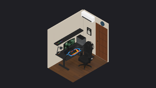 Plykazipp — a 20-item desk setup built in 3D on JUDDESK