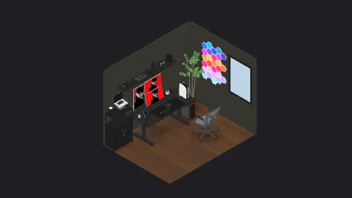 idar — a 29-item desk setup built in 3D on JUDDESK