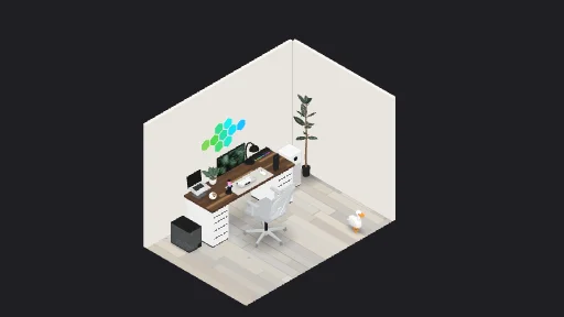idar — a 19-item desk setup built in 3D on JUDDESK