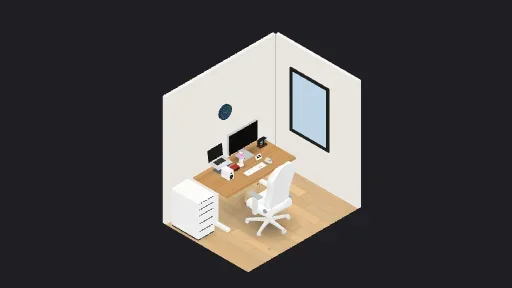My Desk Setup — a 14-item desk setup built in 3D on JUDDESK