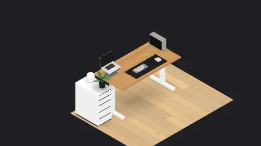 My Desk Setup — a 8-item desk setup built in 3D on JUDDESK