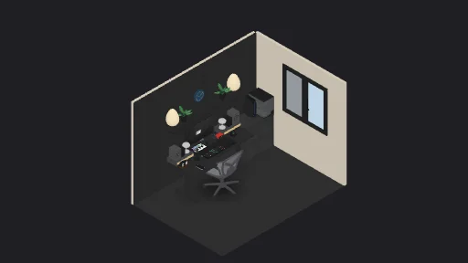 My Desk Setup — a 54-item desk setup built in 3D on JUDDESK