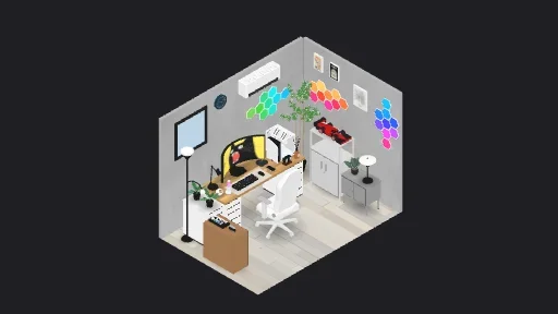 Kamar Taufik — a 41-item desk setup built in 3D on JUDDESK