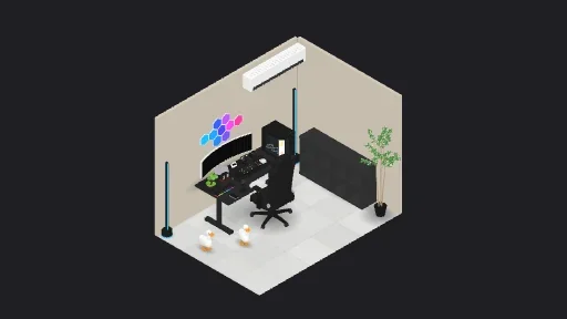 My Desk Setup — a 23-item desk setup built in 3D on JUDDESK