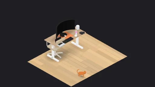 My Desk Setup — a 10-item desk setup built in 3D on JUDDESK