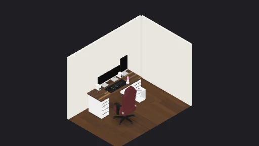 My Desk Setup — a 11-item desk setup built in 3D on JUDDESK