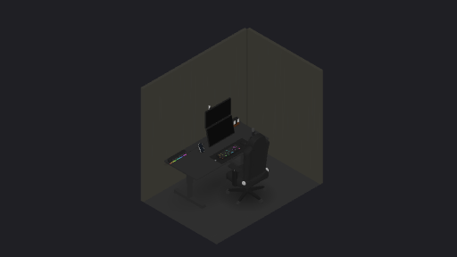My Desk Setup — a 9-item desk setup built in 3D on JUDDESK