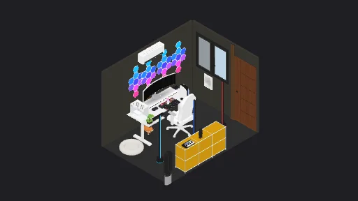 My Desk Setup — a 41-item desk setup built in 3D on JUDDESK