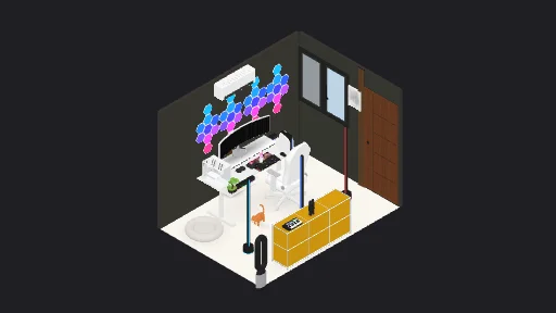 My Desk Setup — a 38-item desk setup built in 3D on JUDDESK