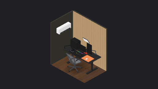 My Desk Setup — a 29-item desk setup built in 3D on JUDDESK