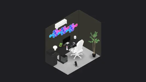 My Desk Setup — a 21-item desk setup built in 3D on JUDDESK