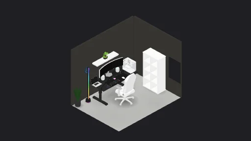 Avenger_Ehsan — a 20-item desk setup built in 3D on JUDDESK