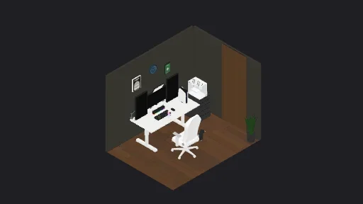 My Desk Setup — a 25-item desk setup built in 3D on JUDDESK