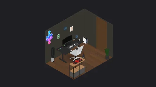 My Desk Setup — a 26-item desk setup built in 3D on JUDDESK