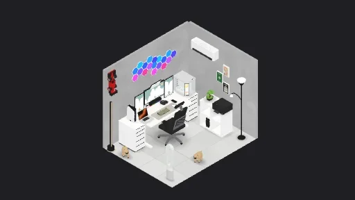My Desk Setup — a 33-item desk setup built in 3D on JUDDESK
