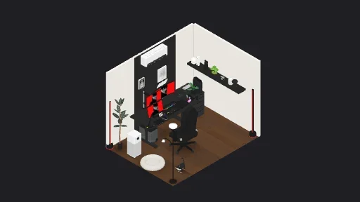 My Desk Setup — a 61-item desk setup built in 3D on JUDDESK