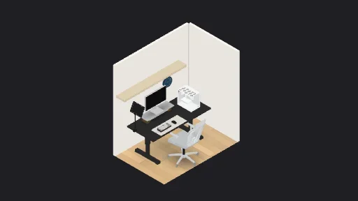 My Desk Setup — a 10-item desk setup built in 3D on JUDDESK