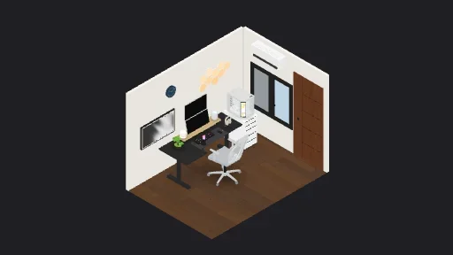 My Desk Setup — a 23-item desk setup built in 3D on JUDDESK